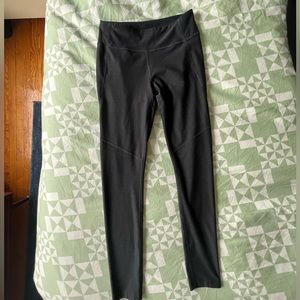 Hi-rise 7/8 Warmup Leggings, Charcoal M